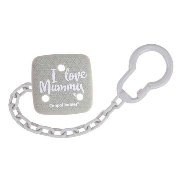 CANPOL BABIES LANAC ZA VARALICU I LOVE MUMMY (0M I ) - GREY 2/434 