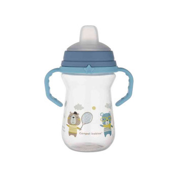 CANPOL BABIES SOLJA BONJOUR PARIS 250ML SA SILIKONSKIM KLJUNOM (56/613) - BLUE 