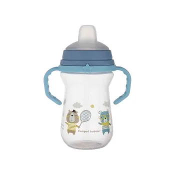 CANPOL BABIES SOLJA BONJOUR PARIS 250ML SA SILIKONSKIM KLJUNOM (56/613) - BLUE