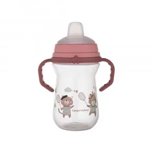 CANPOL BABIES SOLJA BONJOUR PARIS 250ML SA SILIKONSKIM KLJUNOM (56/613) - PINK 