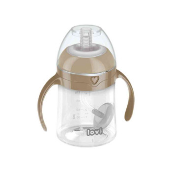 LOVI PRVA SOLJA 150ML SA SLAMKOM - BROWN (SLAMKA SA TEGOM) 
