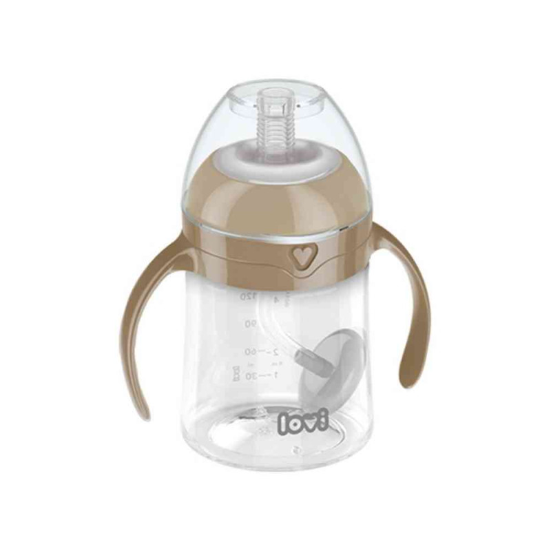 LOVI PRVA SOLJA 150ML SA SLAMKOM - BROWN (SLAMKA SA TEGOM)