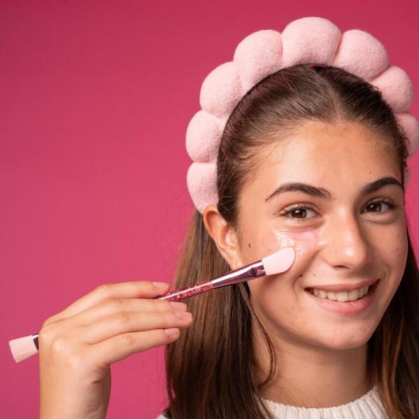 BEAUTY ROUTINE DVOSTRANA ČETKICA SA ŠPATULOM 