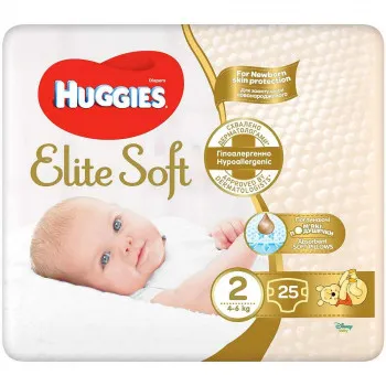 HUGGIES PELENE ELITE SOFT CONV 2, 25 KOM 