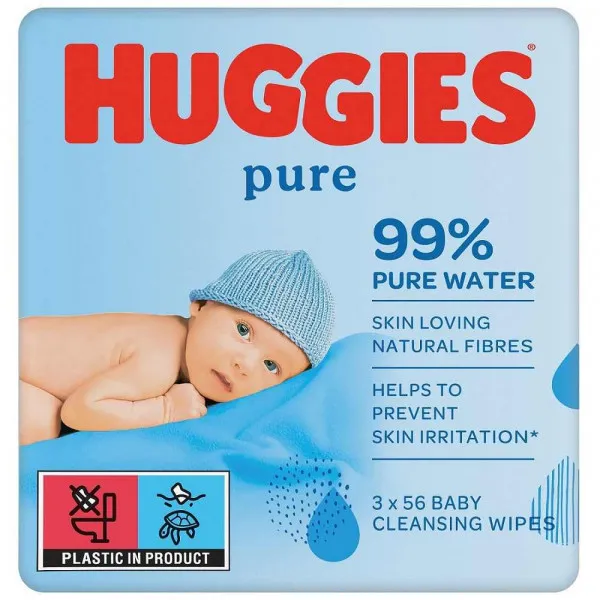 HUGGIES VLAZNE MARAMICE PURE, 3X56 KOM 