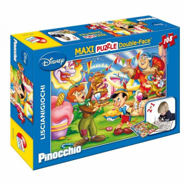 LISCIANI PUZZLE 108PCS MAXI PINOKIO 2U1 SLOZI I OBOJI 31757 