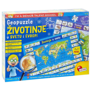 LISCIANI MALI GENIJE SR EDUKATIVNA SLAGALICA ZIVOTINJE U SVETU I EVROPI LISCIANI 