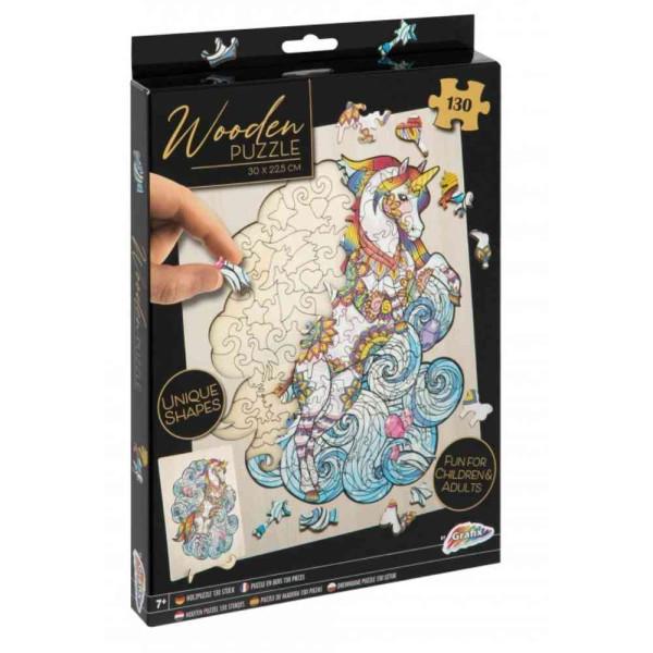 DRVENE PUZZLE JEDNOROG 