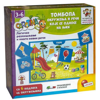 LISCIANI CAROTINA EDUKATIVNI SET TOMBOLA OKRUZENJA I RECI 
