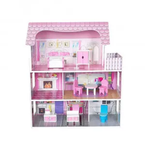 MILLA TOYS DRVENA KUCICA ZA LUTKE 8 DELOVA