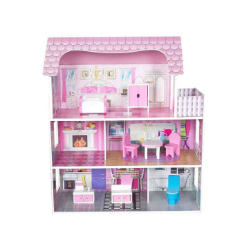 MILLA TOYS DRVENA KUCICA ZA LUTKE 8 DELOVA 