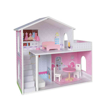 MILLA TOYS DRVENA KUCICA ZA LUTKE 6 DELOVA 