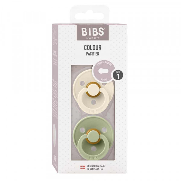 BIBS VARALICA KAUCUK SAGE & IVORY 0-6M
