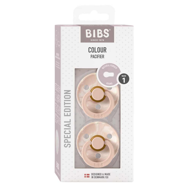 BIBS VARALICA KAUCUK TIE DYE BLUSH/IVORY 0-6M