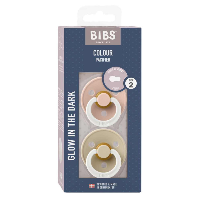 BIBS VARALICA KAUCUK BLUSH NIGHT & VANILA NIGHT 6-18M
