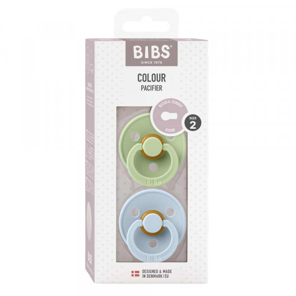 BIBS VARALICA KAUCUK BLUE & PISTACHIO 6-18M