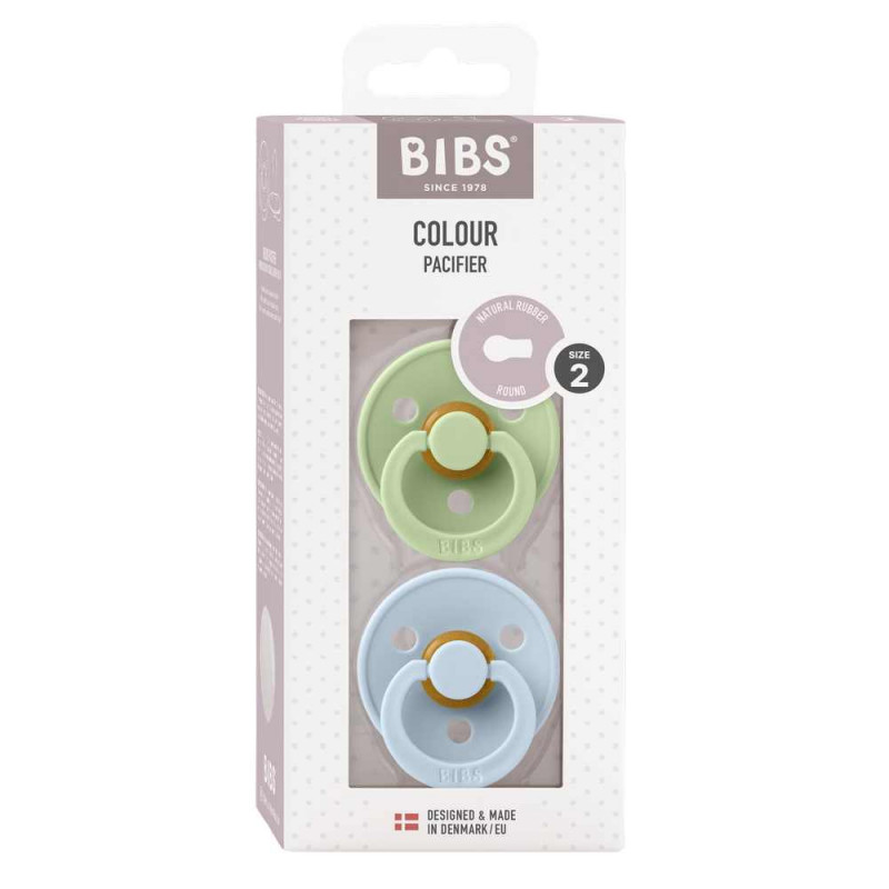 BIBS VARALICA KAUCUK BLUE & PISTACHIO 6-18M