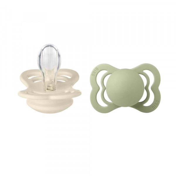 BIBS VARALICA SILIKON SUPREME SAGE & IVORY 0-6M