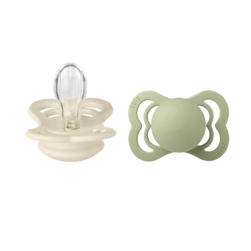 BIBS VARALICA SILIKON SUPREME SAGE & IVORY 0-6M