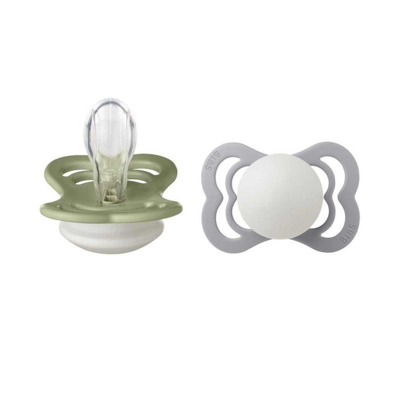BIBS VARALICA SILIKON SUPREME SAGE NIGHT & CLOUD NIGHT 0-6M