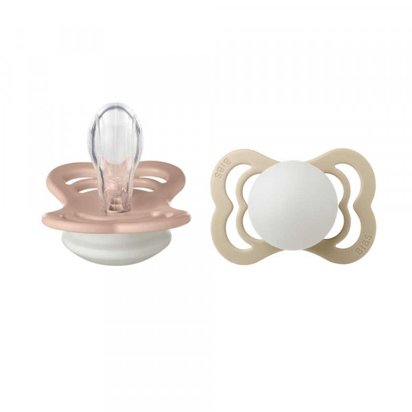 BIBS VARALICA SILIKON SUPREME BLUSH NIGHT & VANILLA NIGHT 0-6M