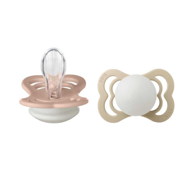 BIBS VARALICA SILIKON SUPREME BLUSH NIGHT & VANILLA NIGHT 0-6M
