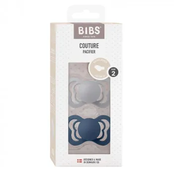 BIBS VARALICA KAUCUK COUTURE ANATOMICAL CLOUD & STEEL BLUE 6-18M 