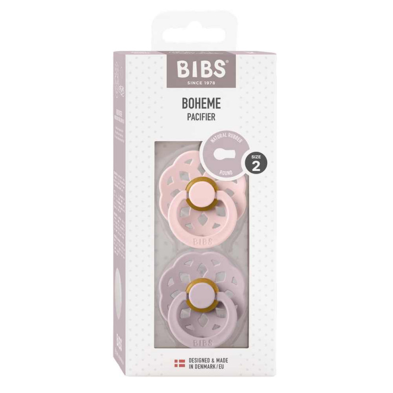 BIBS VARALICA KAUCUK BOHEME BLOSSOM & DUSKY LILAC 6-18M