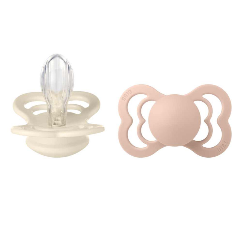 BIBS VARALICA SILIKON SUPREME BLUSH & IVORY 6-18M
