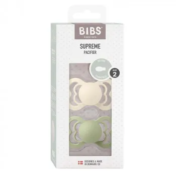 BIBS VARALICA SILIKON SUPREME SAGE & IVORY 6-18M 