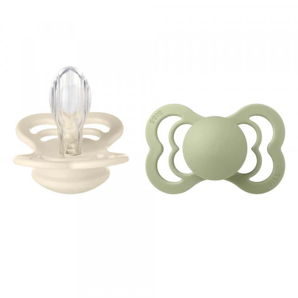 BIBS VARALICA SILIKON SUPREME SAGE & IVORY 6-18M