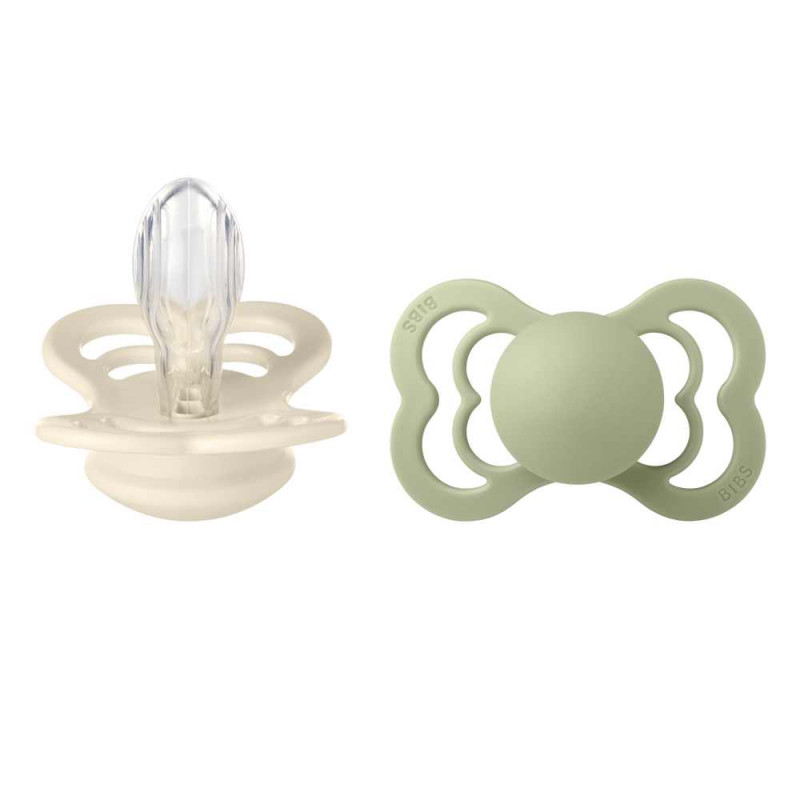 BIBS VARALICA SILIKON SUPREME SAGE & IVORY 6-18M