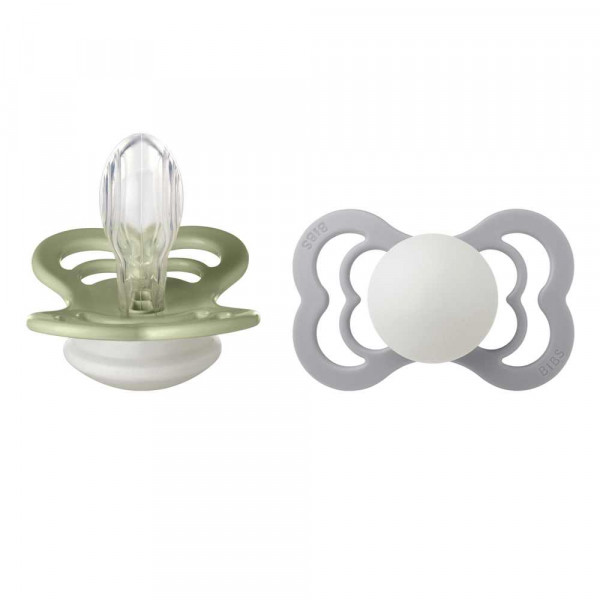 BIBS VARALICA SILIKON SUPREME SAGE NIGHT & CLOUD NIGHT 6-18M