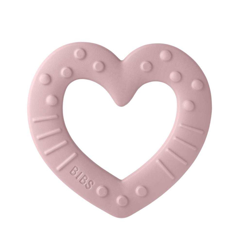 BIBS GLODALICA ZA BEBE HEART PINK PLUM