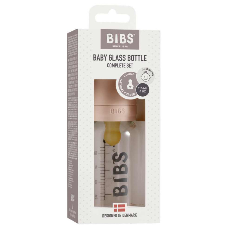 BIBS STAKLENA FLASICA 110ML BLUSH