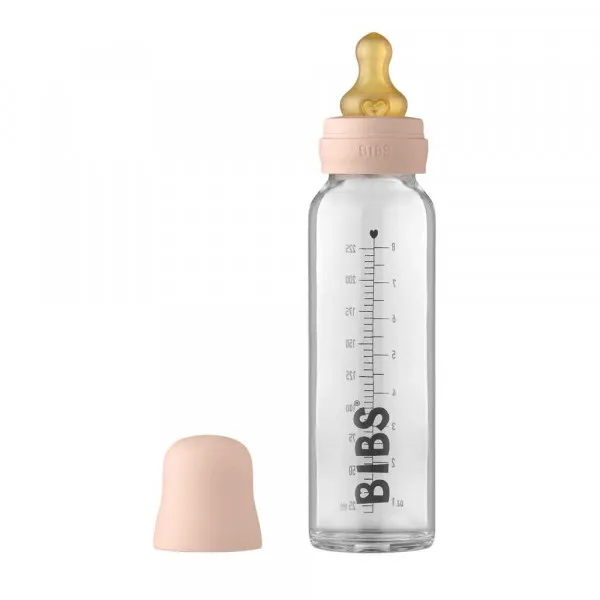 BIBS STAKLENA FLASICA 225ML BLUSH 