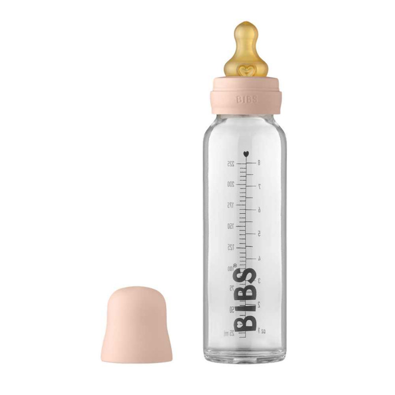 BIBS STAKLENA FLASICA 225ML BLUSH