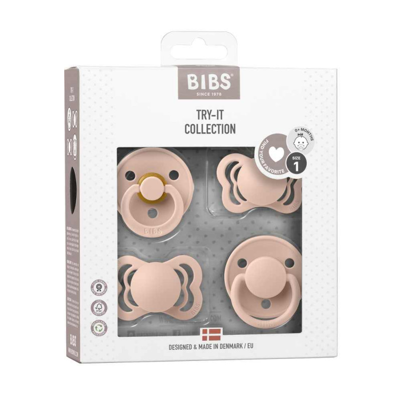 BIBS SET VARALICA TRY-IT PINK