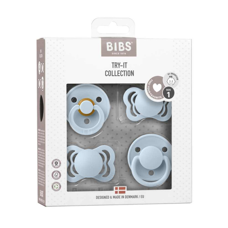 BIBS SET VARALICA TRY-IT BLUE