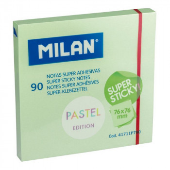 MILAN SAMOLEPLJIVI BLOKCIC PASTEL GREEN 76X76MM 100 