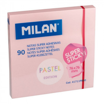 MILAN SAMOLEPLJIVI BLOKCIC PASTEL PINK 76X76MM 100 