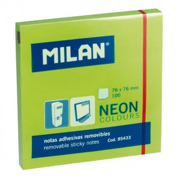 MILAN SAMOLEPLJIVI BLOKCIC GREEN 76X76MM 100 