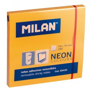 MILAN SAMOLEPLJIVI BLOKCIC ORANGE 76X76MM 100