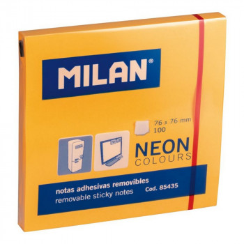 MILAN SAMOLEPLJIVI BLOKCIC ORANGE 76X76MM 100 