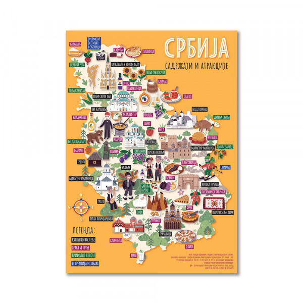 MAGIC MAP PIKTOGRAFSKA PUZZLE MAPA SRBIJE CIRILICA 