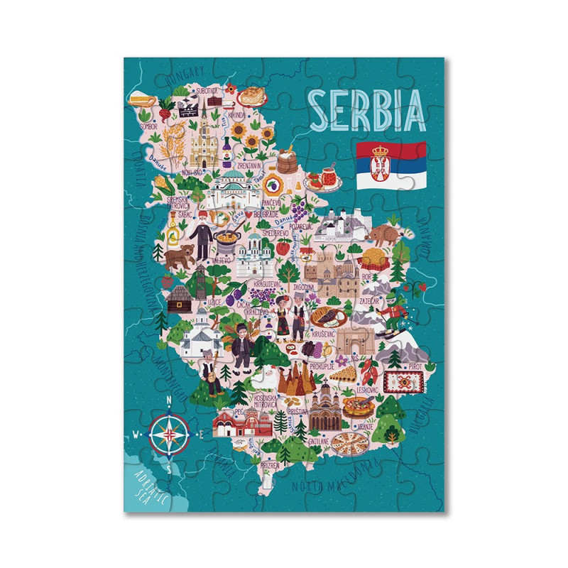 MAGIC MAP PIKTOGRAFSKA PUZZLE MAPA SRBIJE LATINICA 