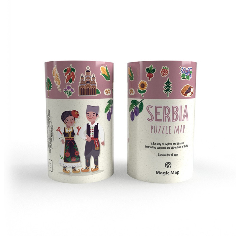 MAGIC MAP PIKTOGRAFSKA PUZZLE MAPA SRBIJE LATINICA 
