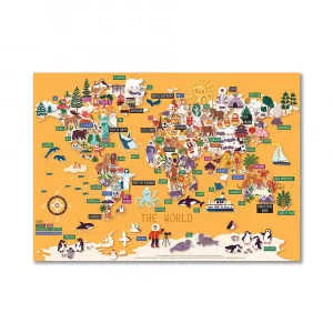 MAGIC MAP PIKTOGRAFSKA PUZZLE MAPA SVETA