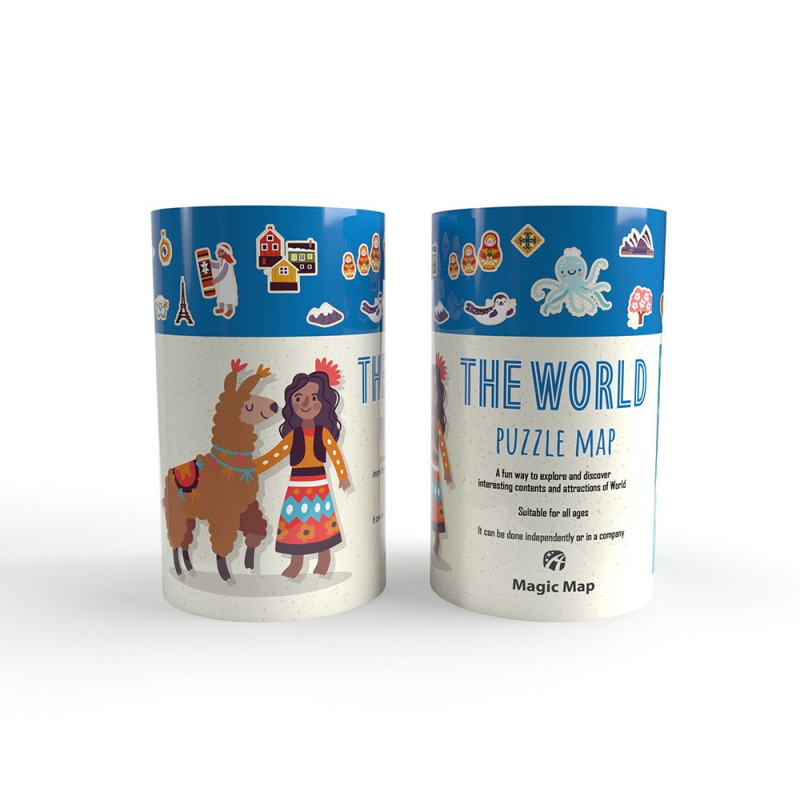 MAGIC MAP PIKTOGRAFSKA PUZZLE MAPA SVETA 
