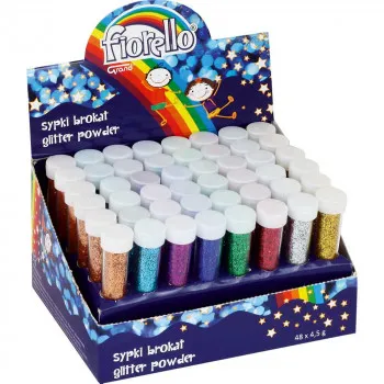 FIORELLO GLITTER PRAH DISPLEJ KOMADNO 8 BOJA X 6KOM X 4.5 G 